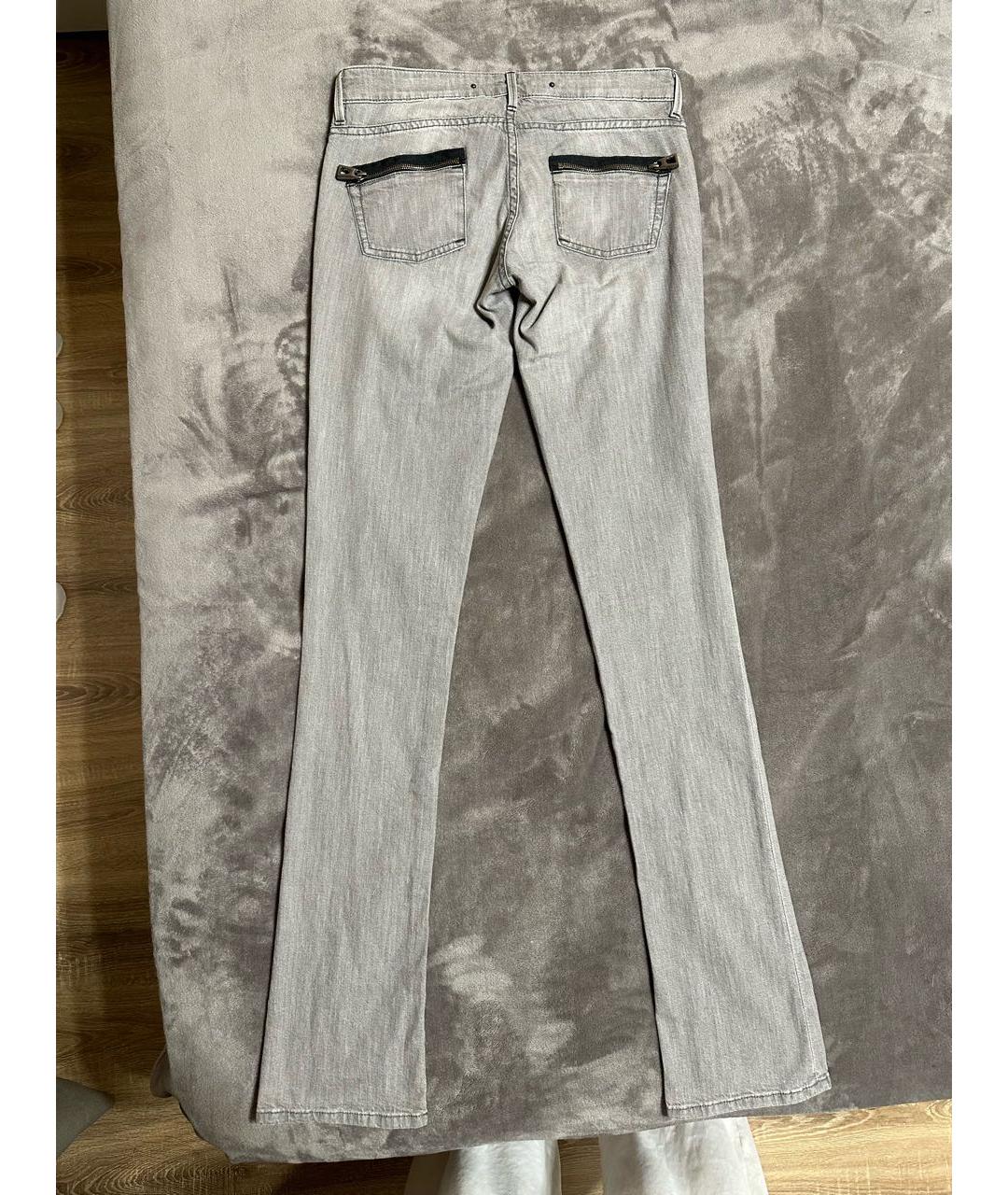 BARBARA BUI Серые хлопковые прямые джинсы, фото 2