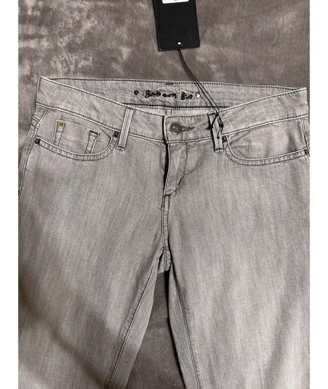 BARBARA BUI Серые хлопковые прямые джинсы, фото 7