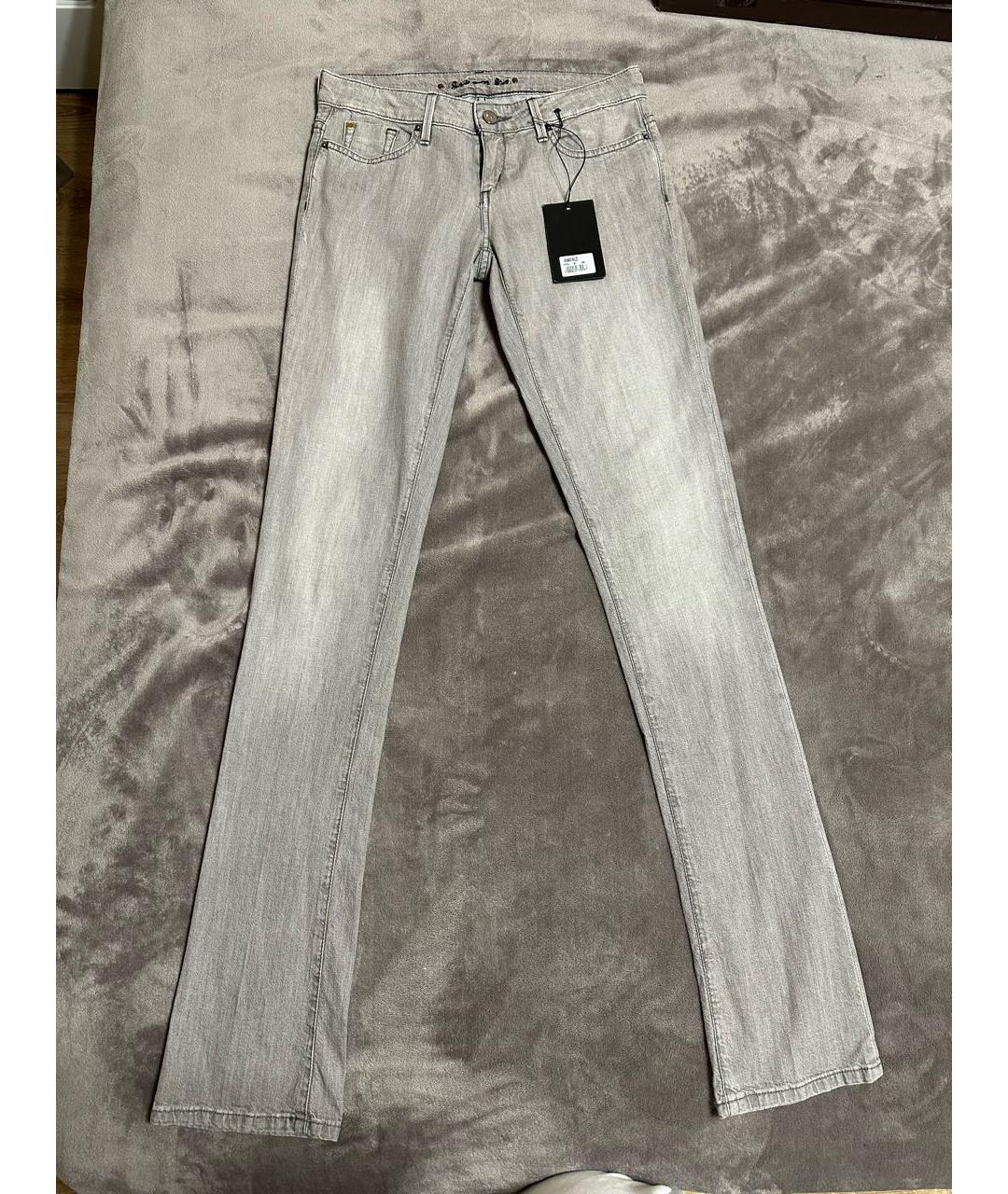BARBARA BUI Серые хлопковые прямые джинсы, фото 8