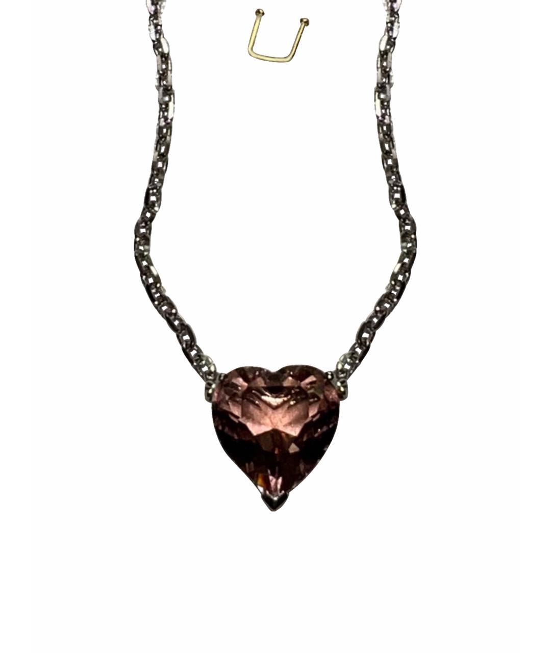 YANA JEWELLERY Розовый серебряный кулон, фото 4