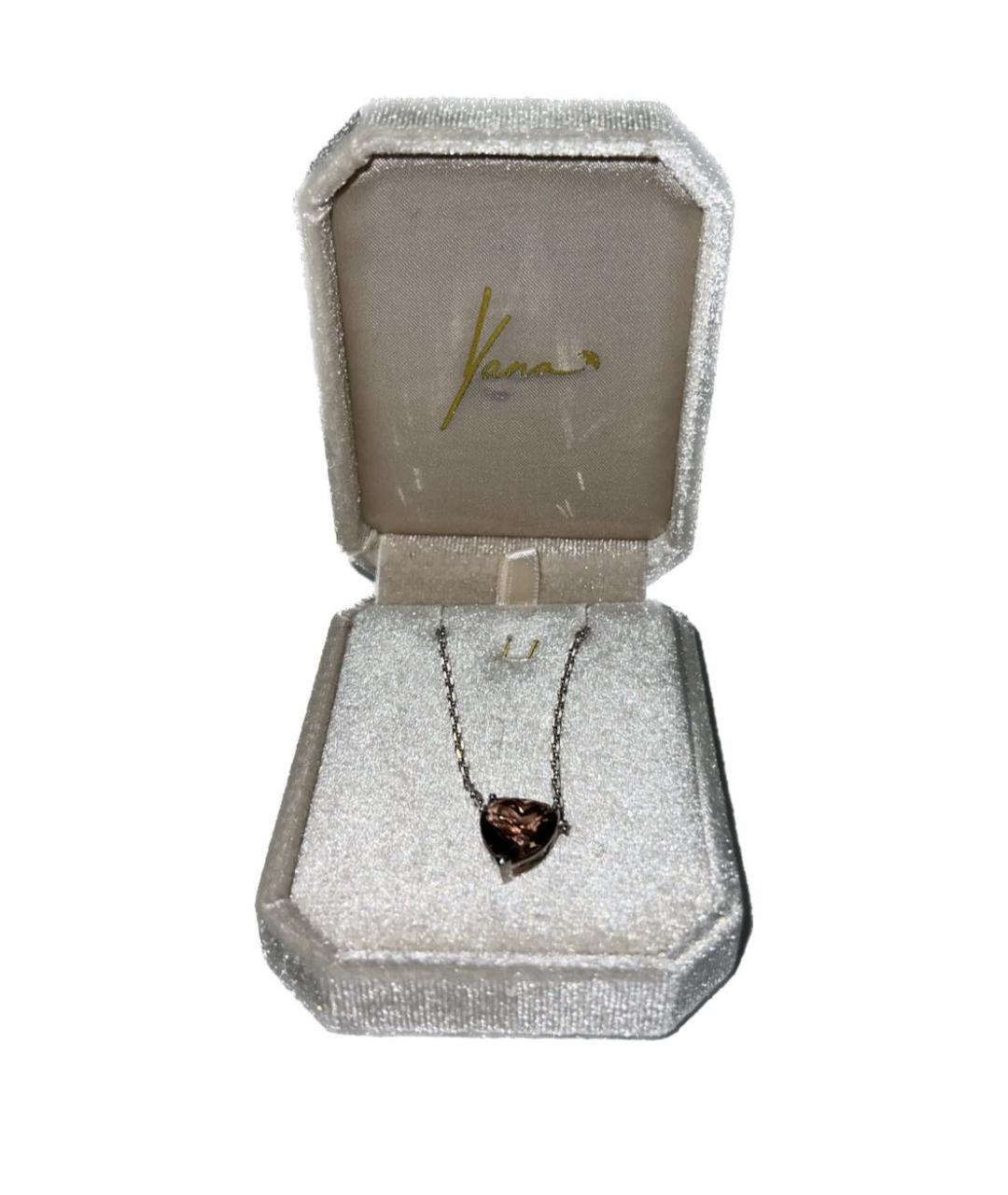 YANA JEWELLERY Розовый серебряный кулон, фото 2