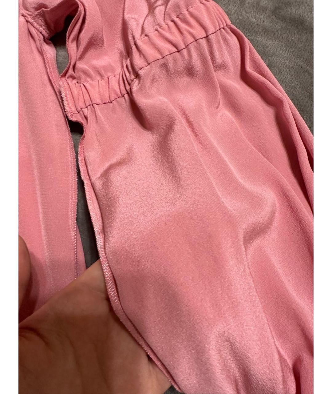 SPORTMAX Розовая шелковая блузы, фото 4