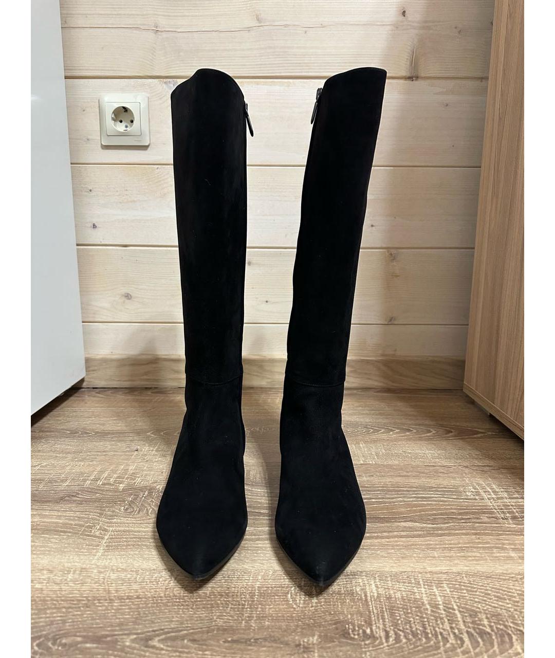 BOTTEGA VENETA Черные замшевые сапоги, фото 2
