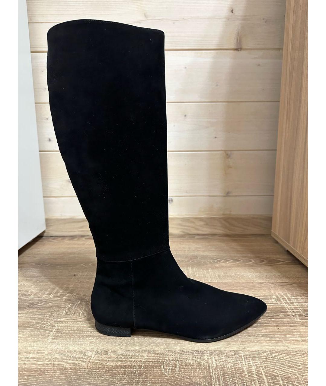 BOTTEGA VENETA Черные замшевые сапоги, фото 7