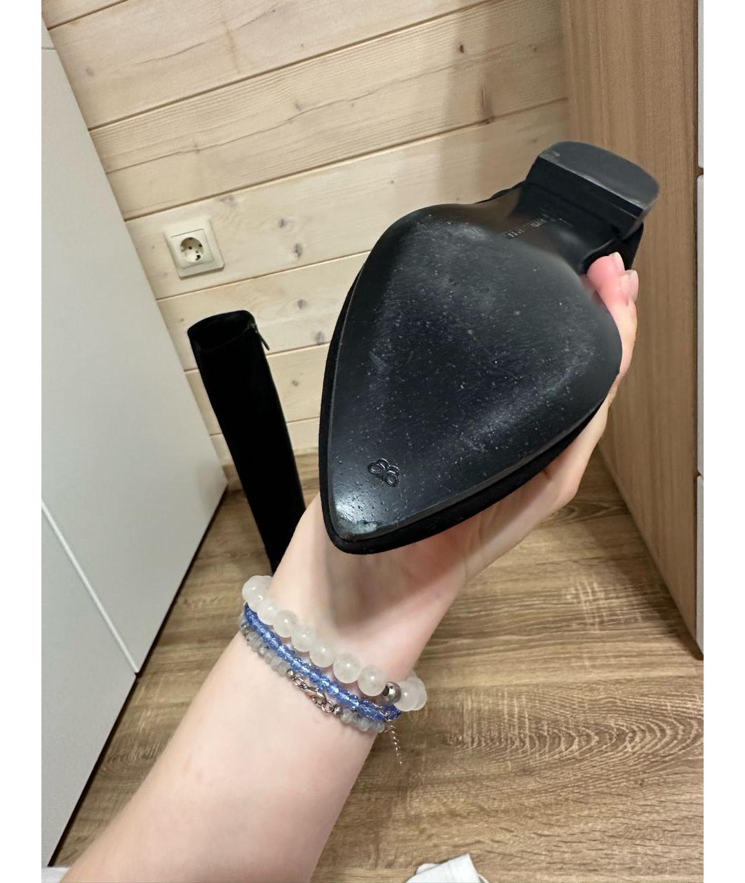 BOTTEGA VENETA Черные замшевые сапоги, фото 5