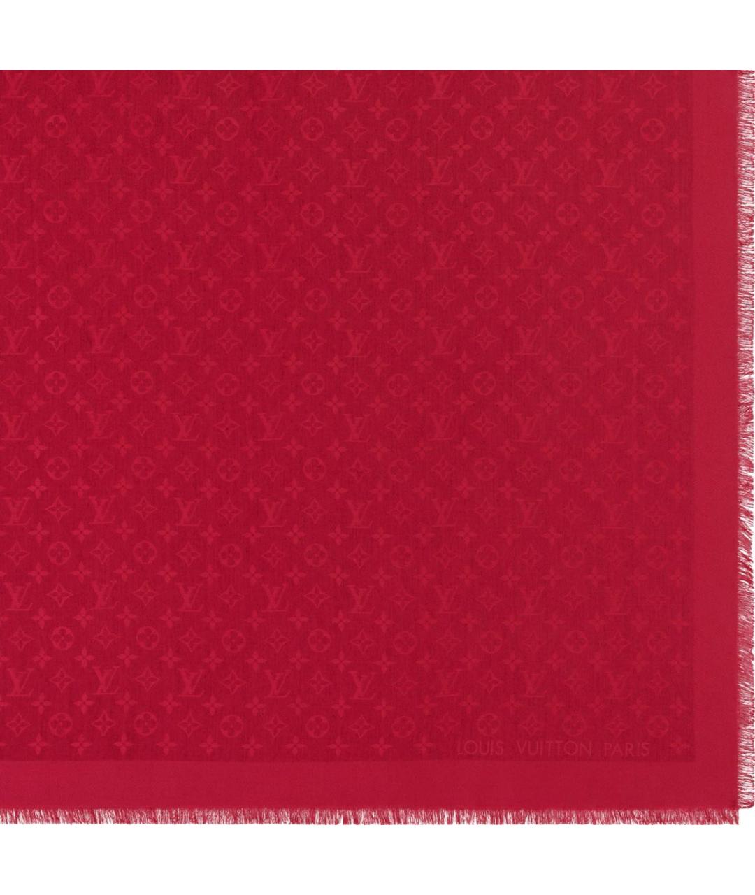 LOUIS VUITTON Красный шерстяной платок, фото 4