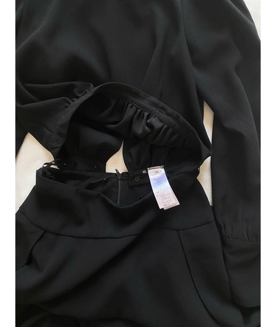 ELISABETTA FRANCHI Черное повседневное платье, фото 8