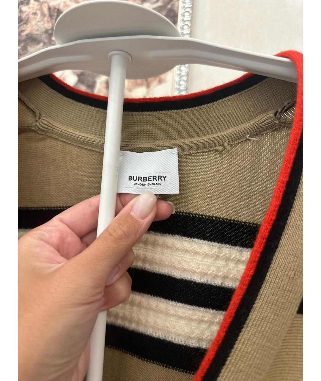 BURBERRY Бежевый кардиган, фото 3