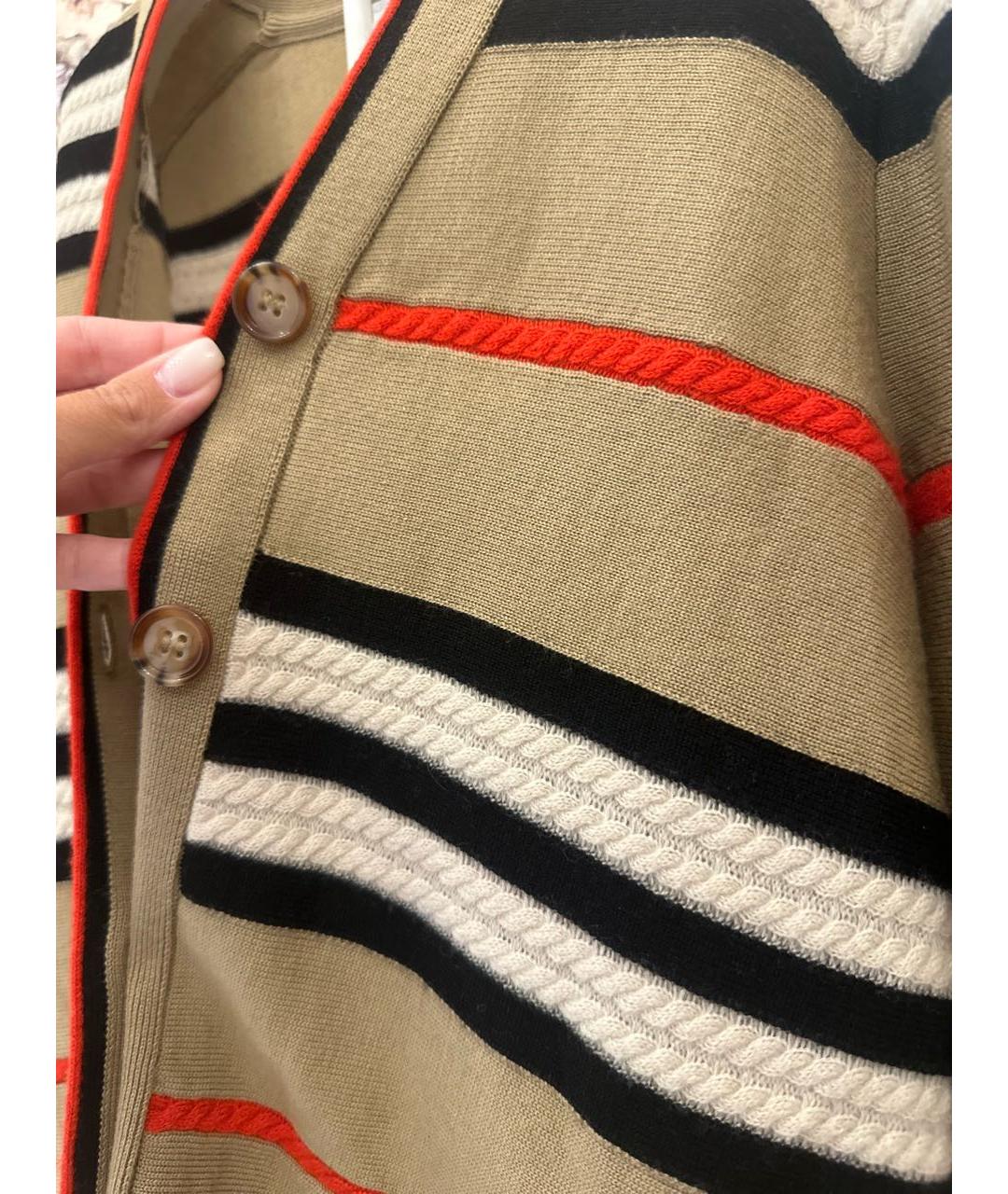 BURBERRY Бежевый кардиган, фото 4
