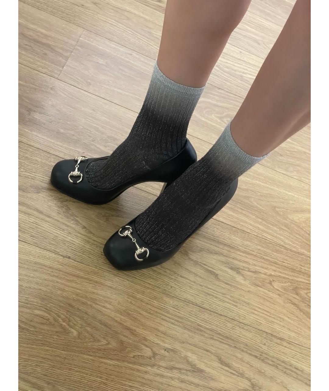GUCCI Черные кожаные туфли, фото 7