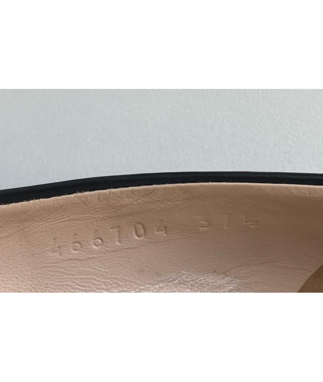 GUCCI Черные кожаные туфли, фото 6