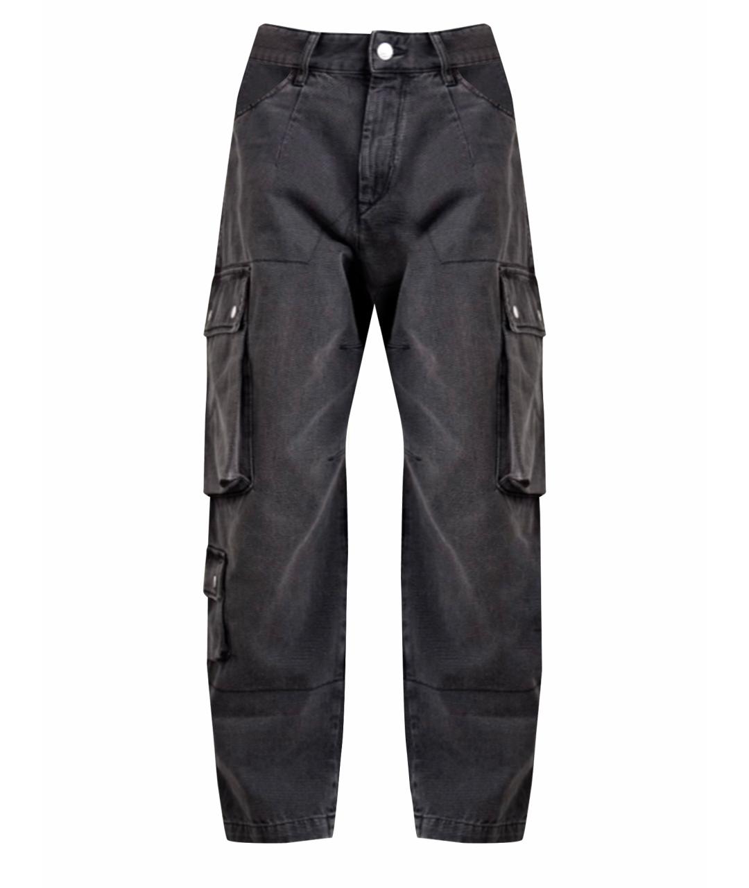 ISABEL MARANT Черные хлопковые прямые джинсы, фото 1
