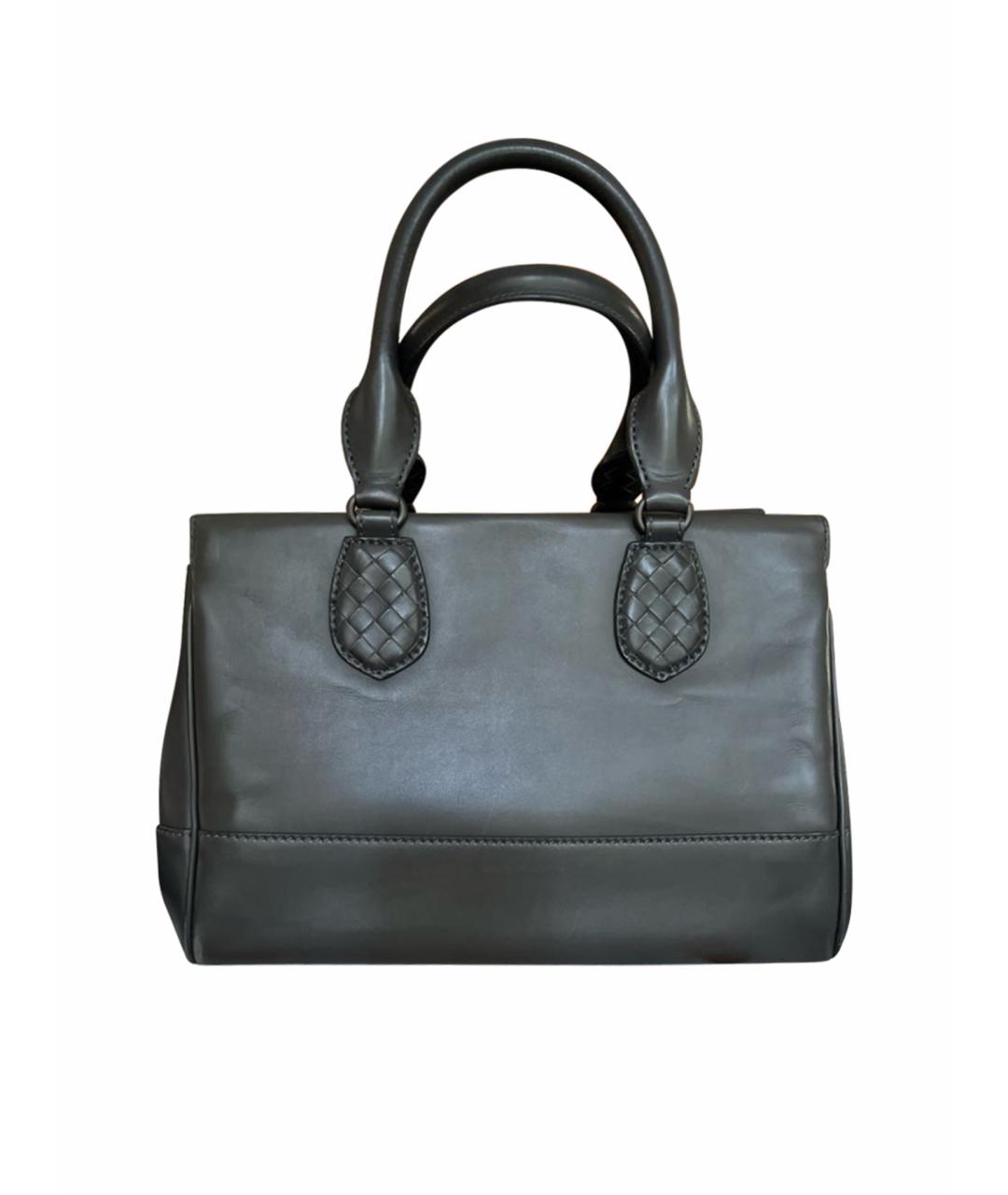 BOTTEGA VENETA Серая кожаная сумка тоут, фото 1