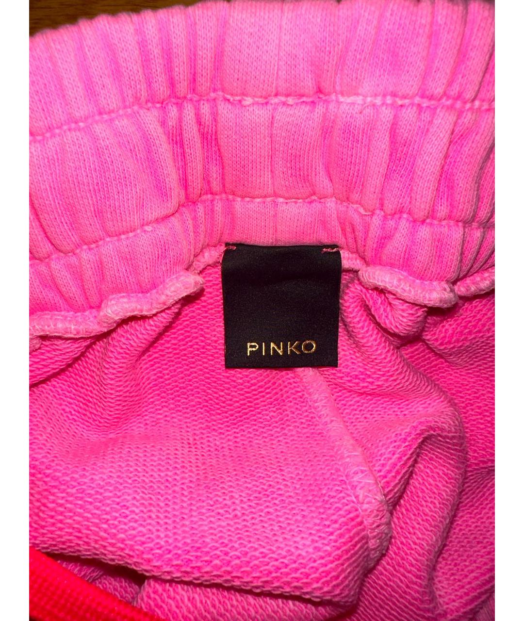 PINKO Розовые хлопковые спортивные брюки и шорты, фото 3
