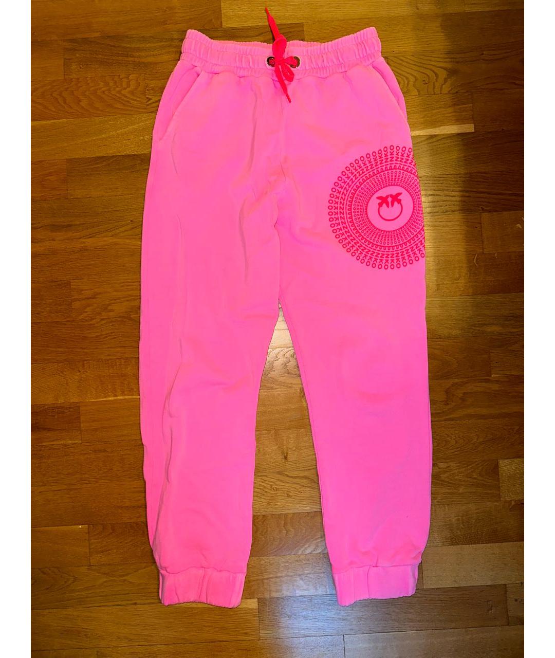 PINKO Розовые хлопковые спортивные брюки и шорты, фото 8