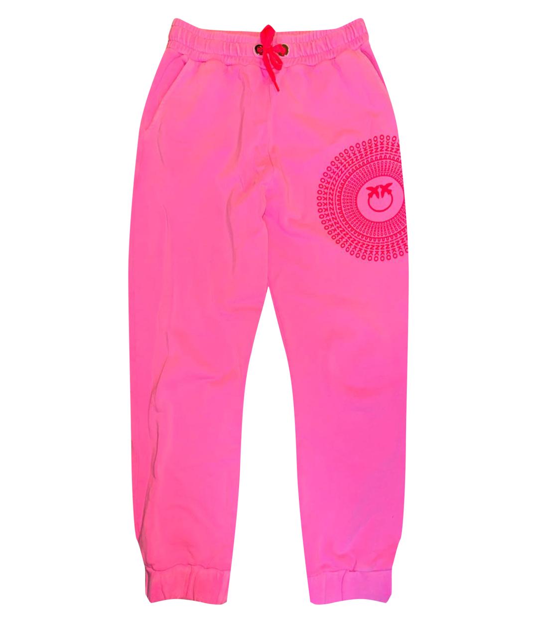 PINKO Розовые хлопковые спортивные брюки и шорты, фото 1