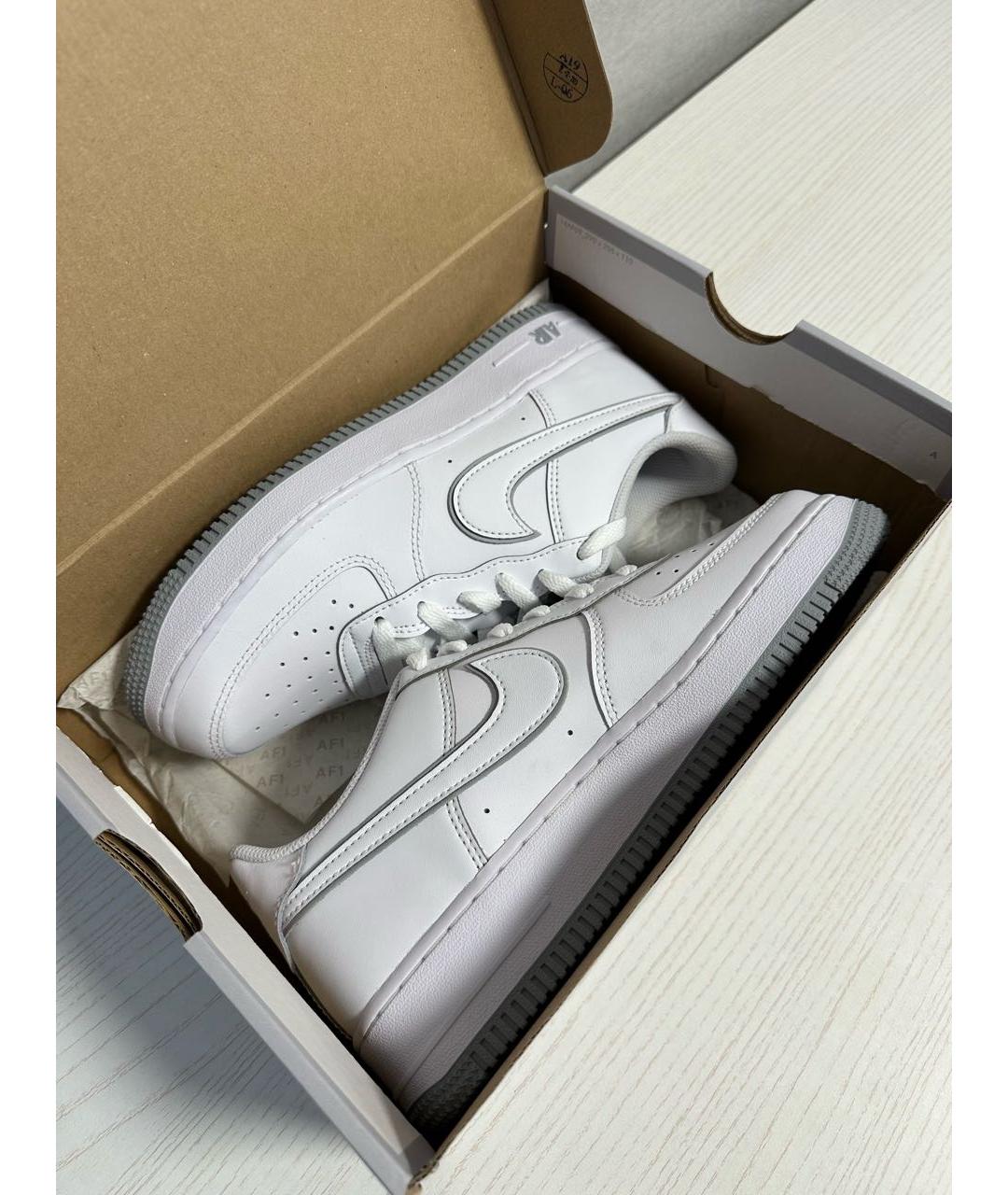 NIKE Белые кожаные кроссовки, фото 5