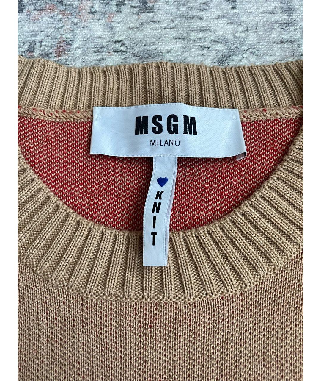MSGM Коричневый шерстяной джемпер / свитер, фото 3