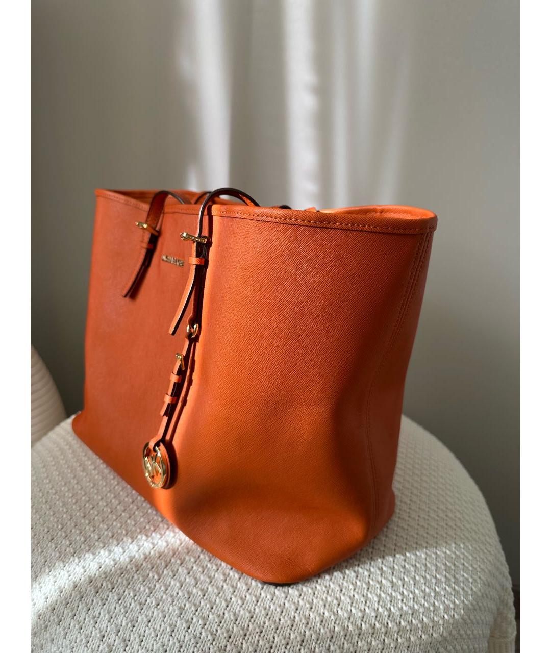 MICHAEL KORS Оранжевая сумка тоут, фото 2