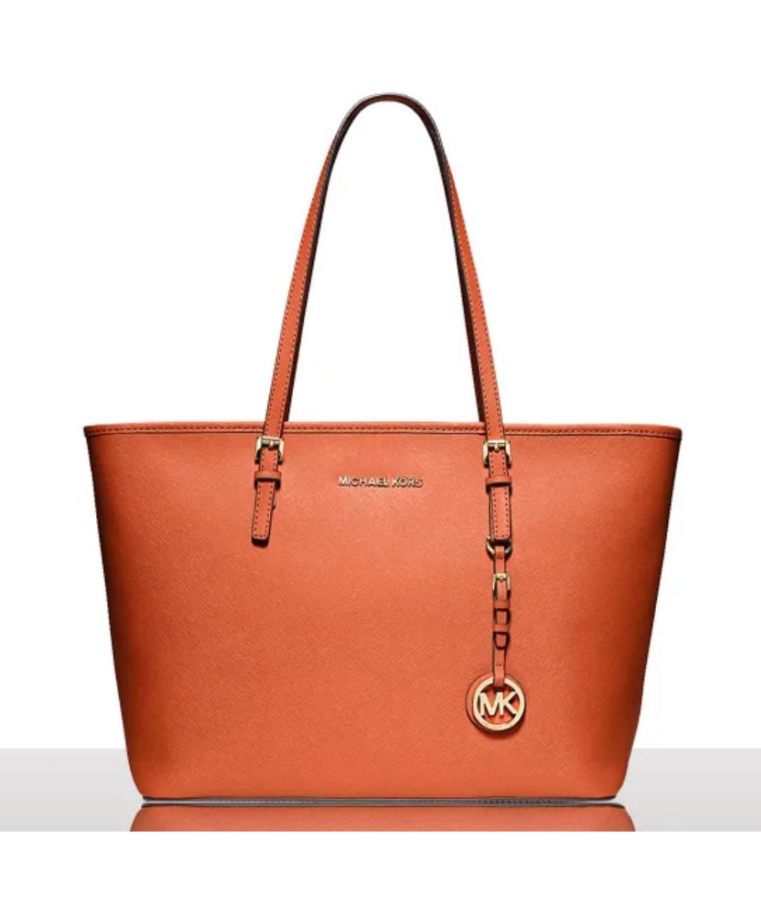 MICHAEL KORS Оранжевая сумка тоут, фото 9