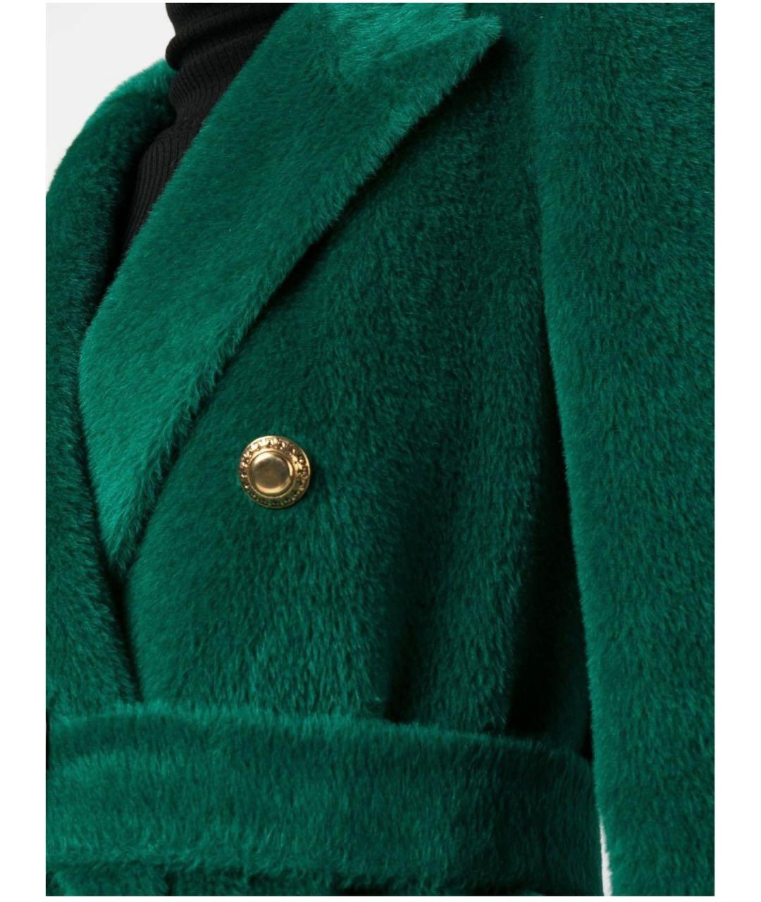 TAGLIATORE Зеленые шерстяное пальто, фото 4