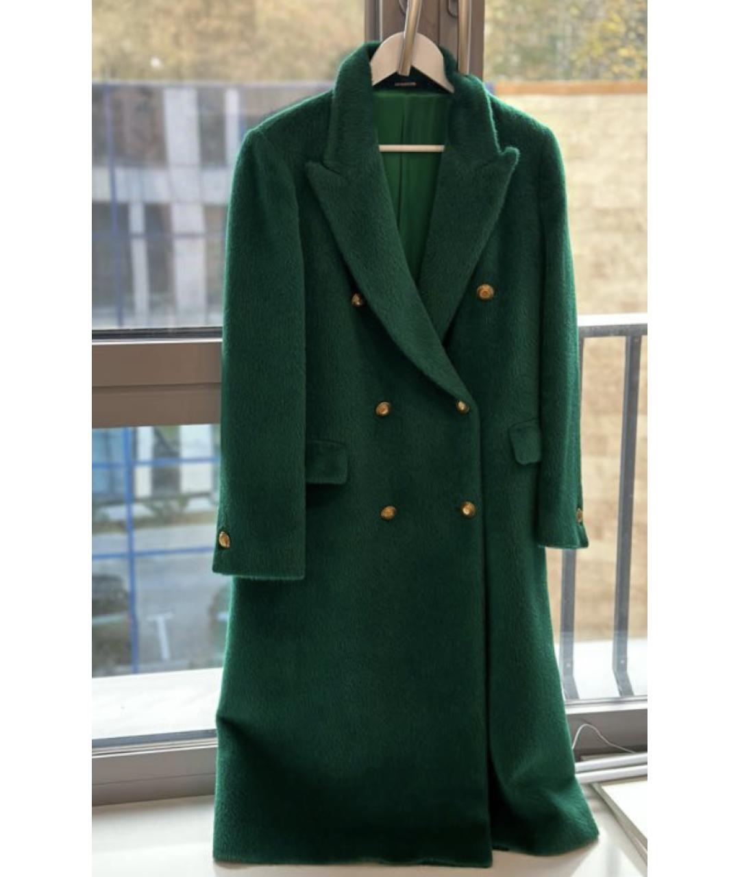 TAGLIATORE Зеленые шерстяное пальто, фото 8