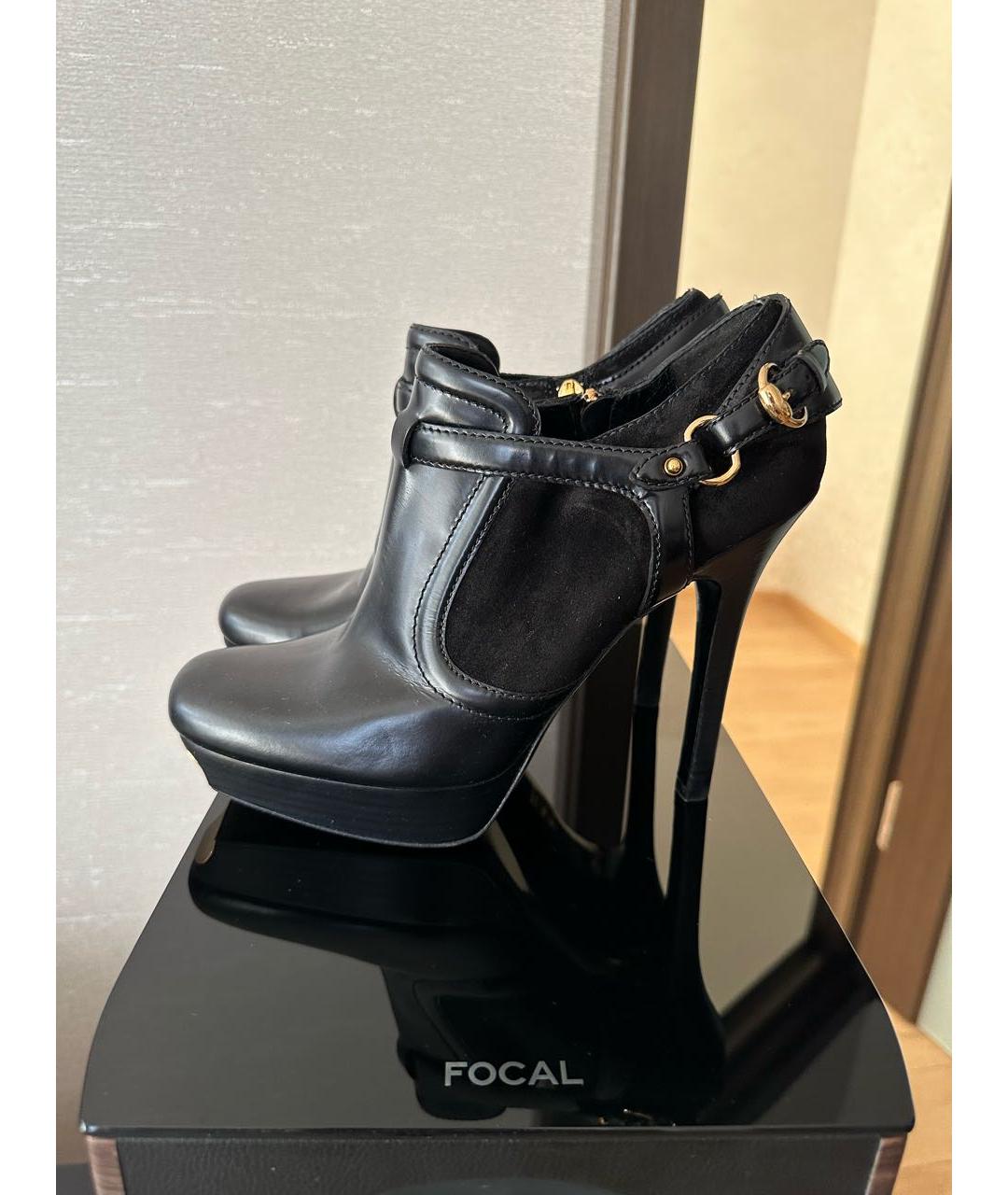GUCCI Черные кожаные ботильоны, фото 3