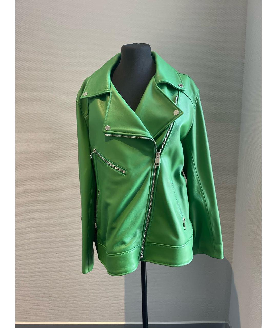 SLAVA MASLOV Зеленая кожаная куртка, фото 5