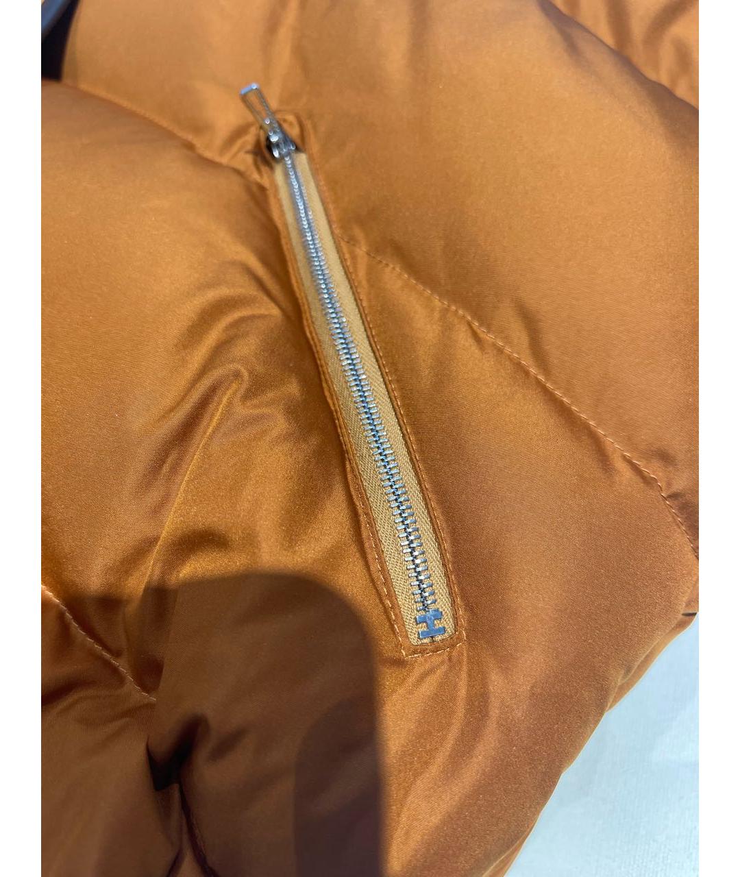 HERMES Оранжевая полиэстеровая куртка, фото 5