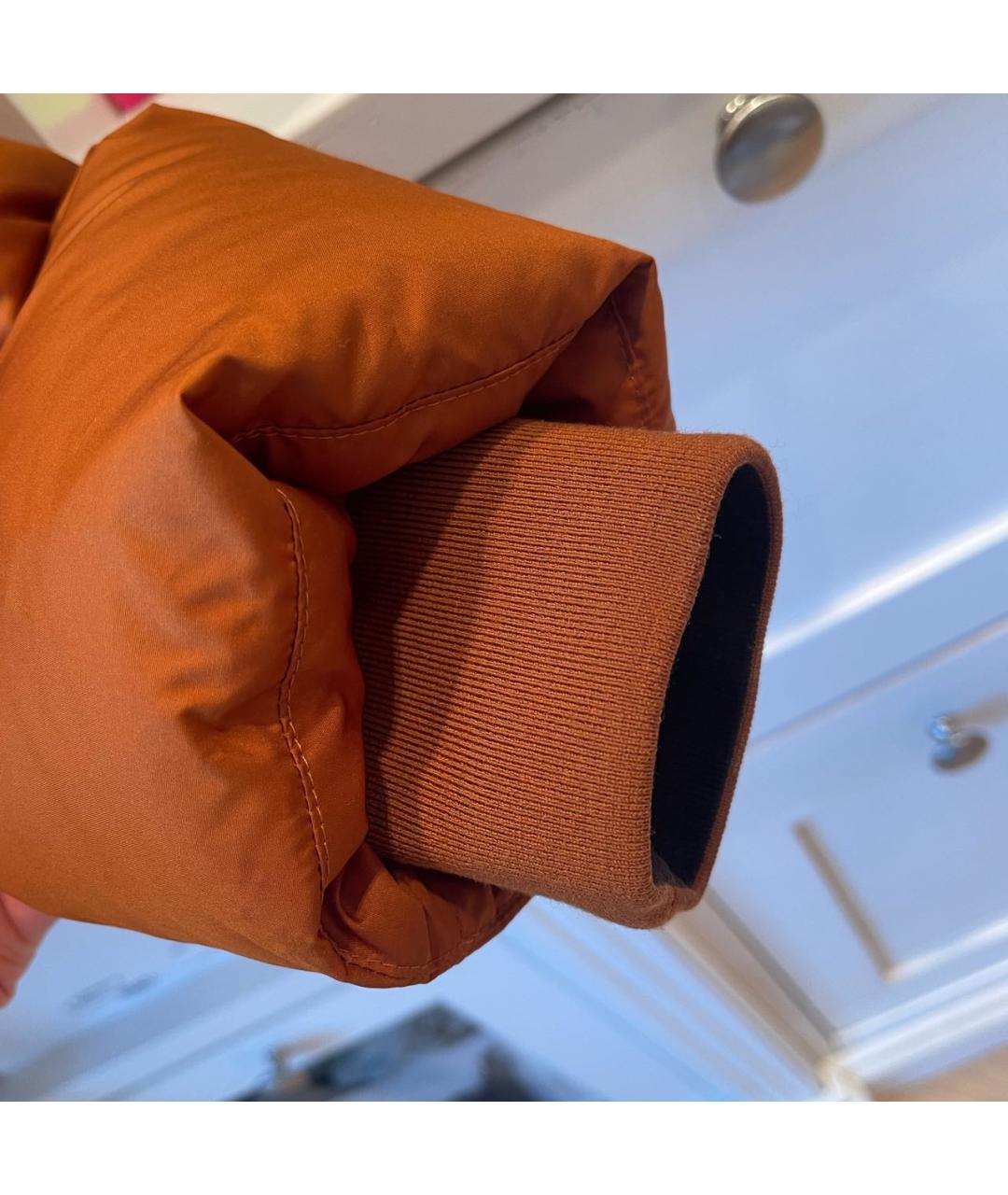 HERMES Оранжевая полиэстеровая куртка, фото 4