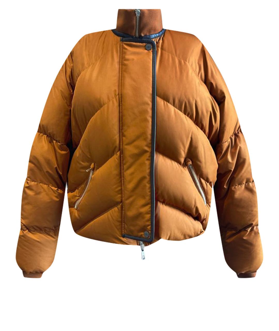 HERMES Оранжевая полиэстеровая куртка, фото 1