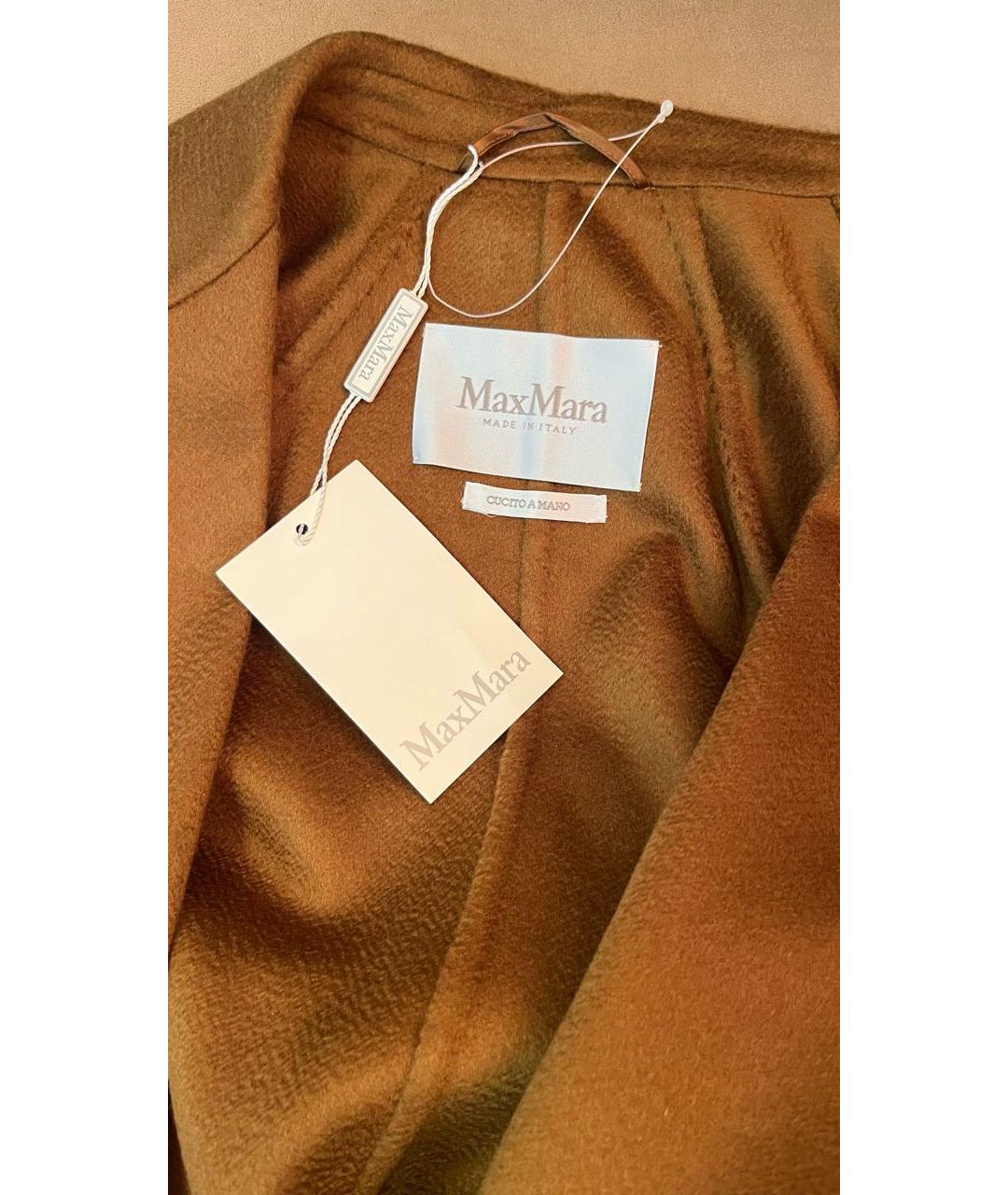MAX MARA Коричневое кашемировое пальто, фото 3