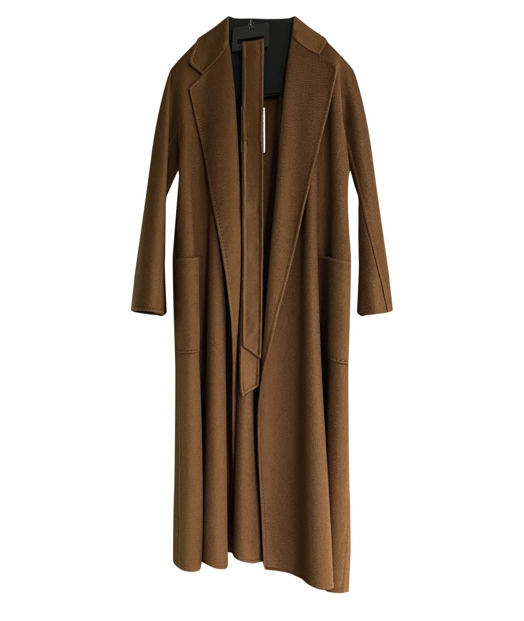 MAX MARA Коричневое кашемировое пальто, фото 1