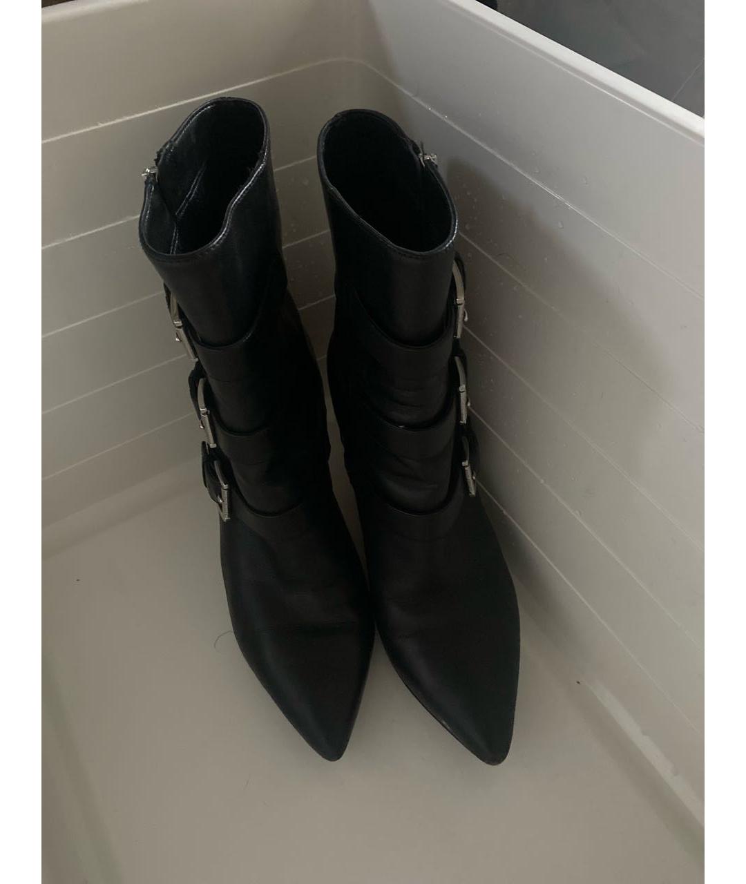 MICHAEL KORS Черные кожаные ботильоны, фото 2