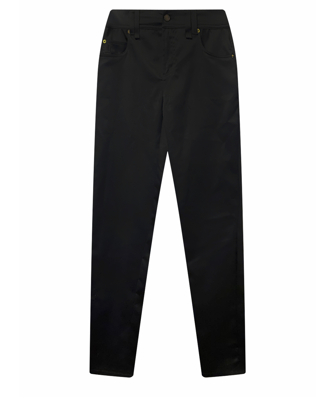 JOHN GALLIANO Черные полиэстеровые прямые брюки, фото 1