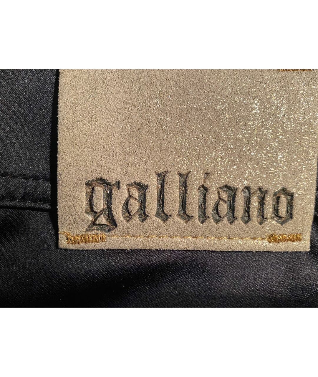 JOHN GALLIANO Черные полиэстеровые прямые брюки, фото 3