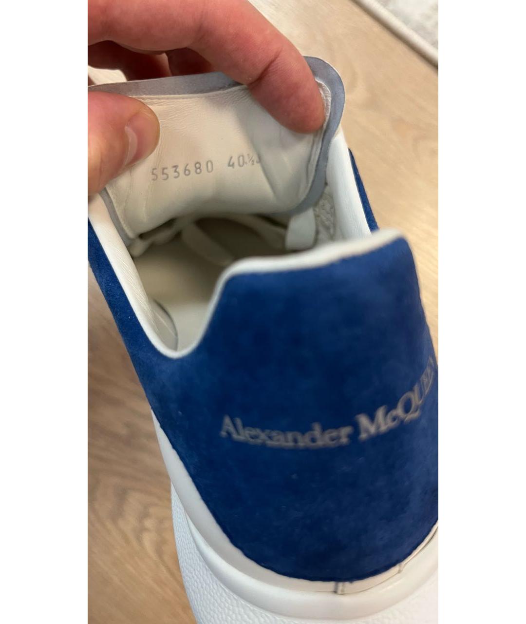 ALEXANDER MCQUEEN Белые кожаные низкие кроссовки / кеды, фото 6