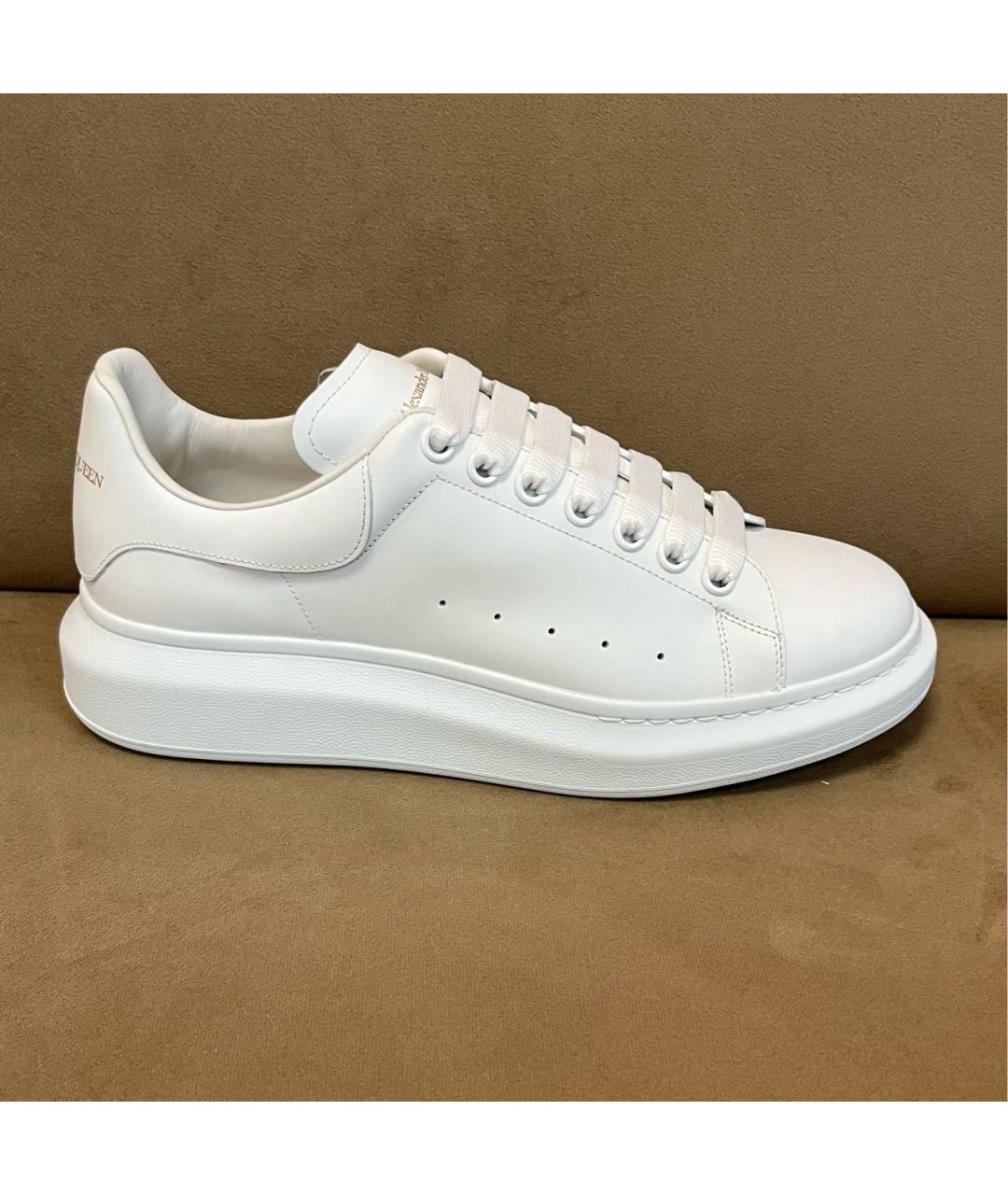 ALEXANDER MCQUEEN Белые кожаные низкие кроссовки / кеды, фото 9