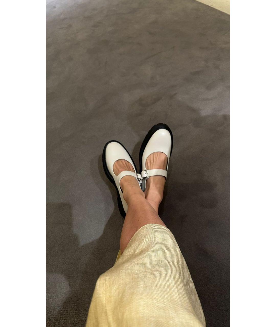 HERMES PRE-OWNED Белые кожаные туфли, фото 5