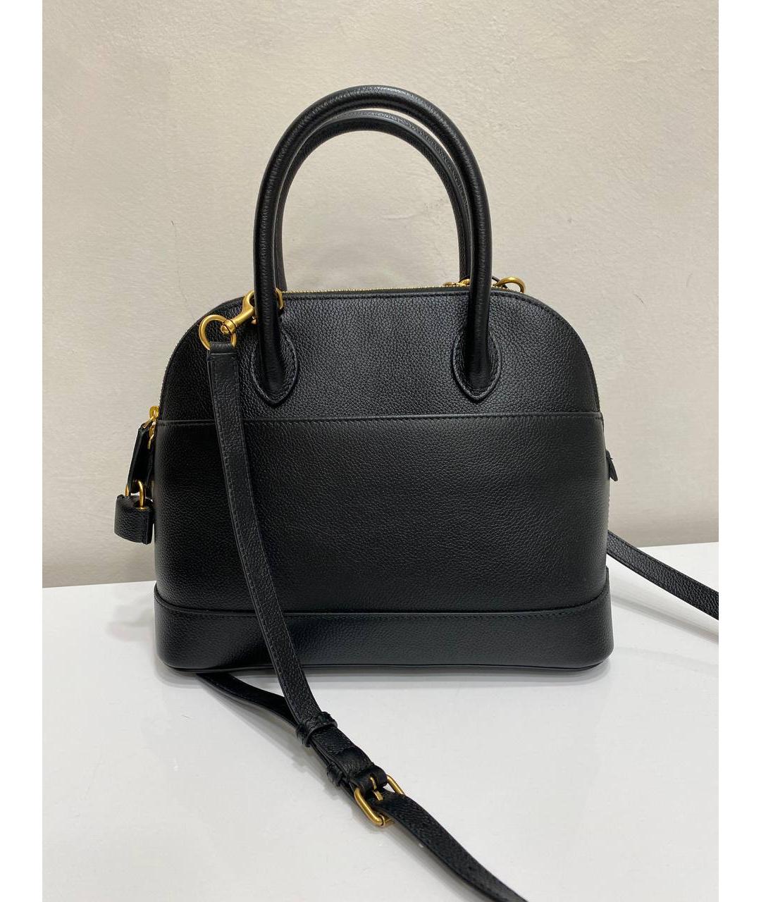 BALENCIAGA Черная кожаная сумка тоут, фото 3