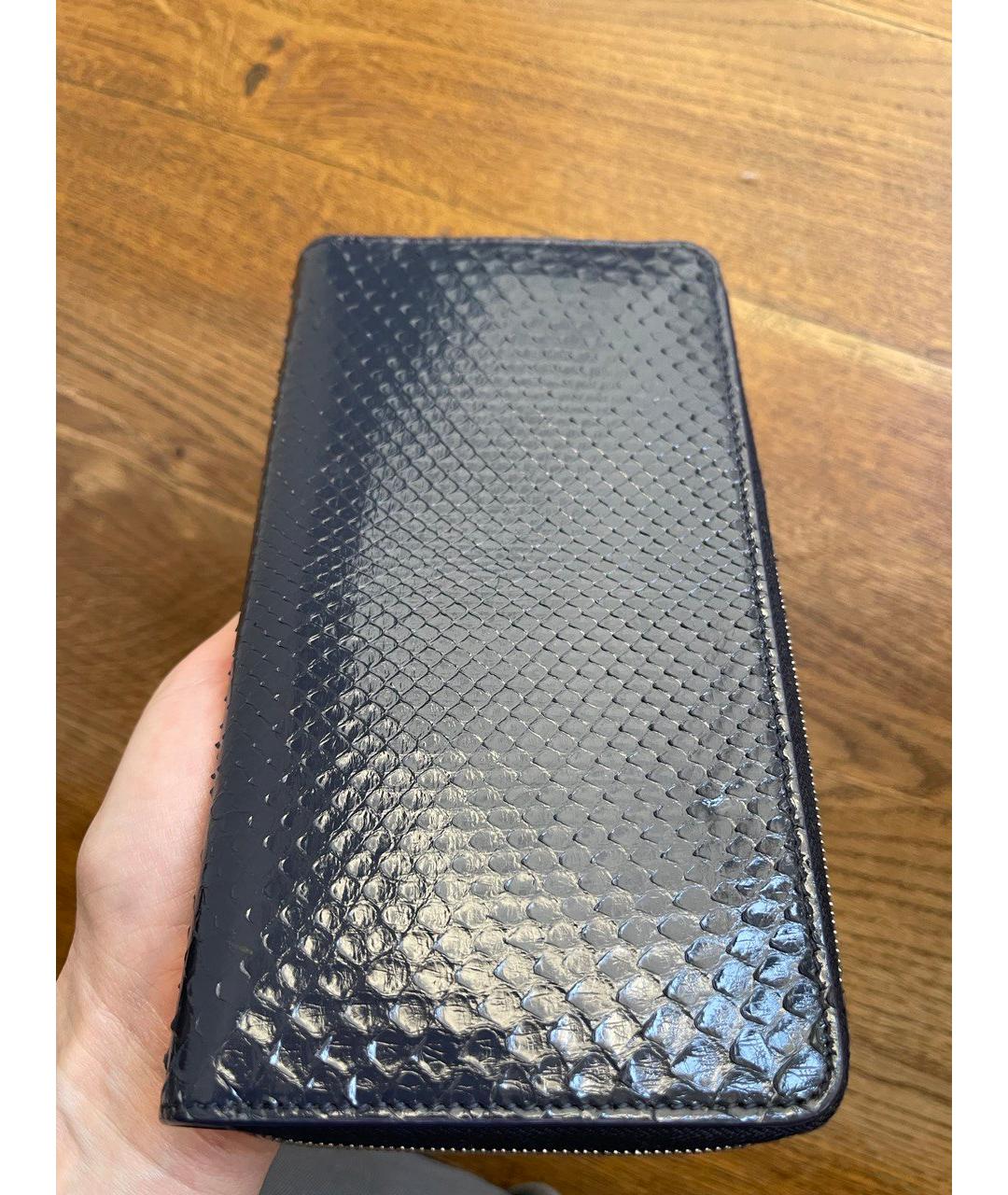 CELINE Темно-синий кошелек из лакированной кожи, фото 2