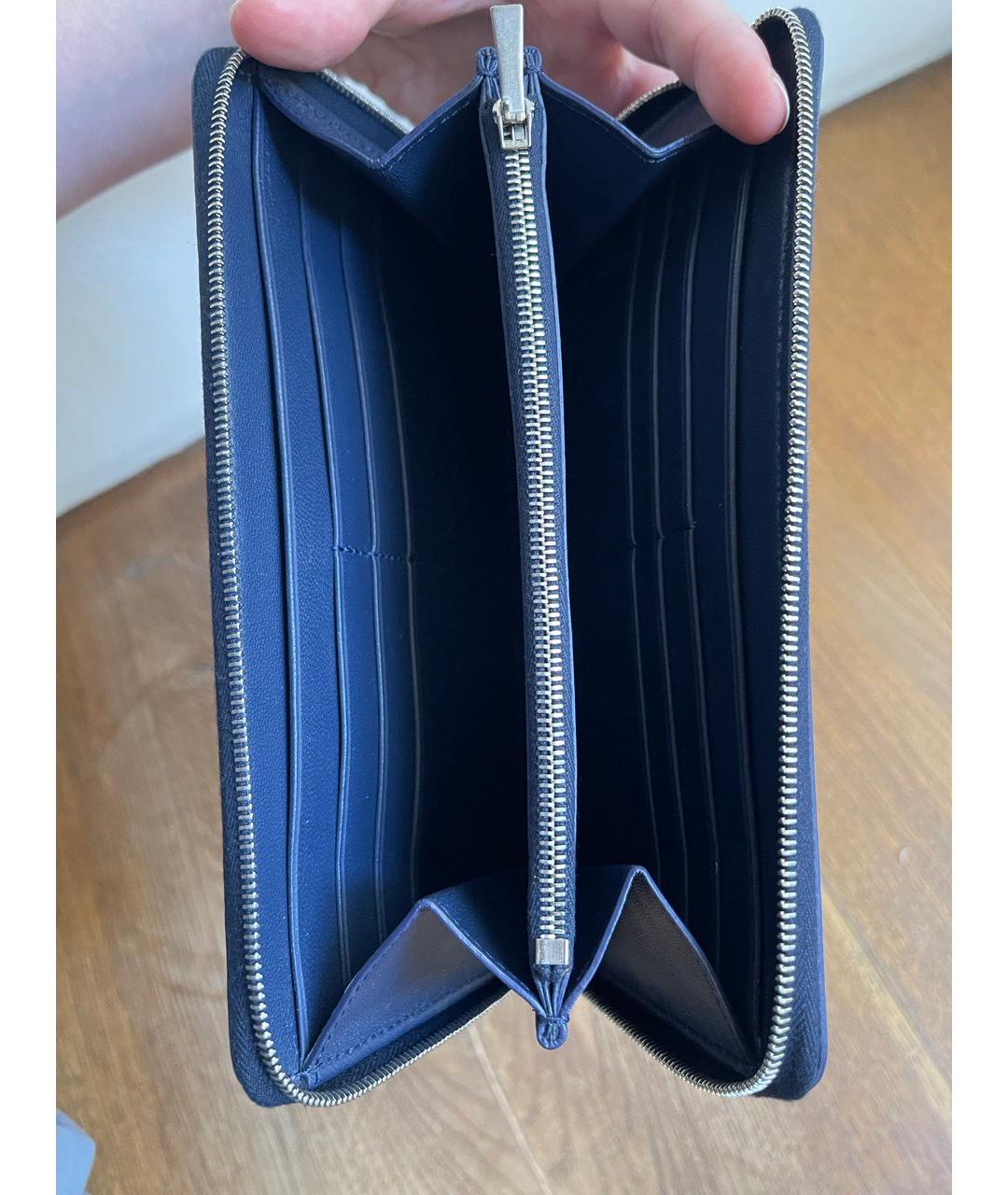 CELINE Темно-синий кошелек из лакированной кожи, фото 3