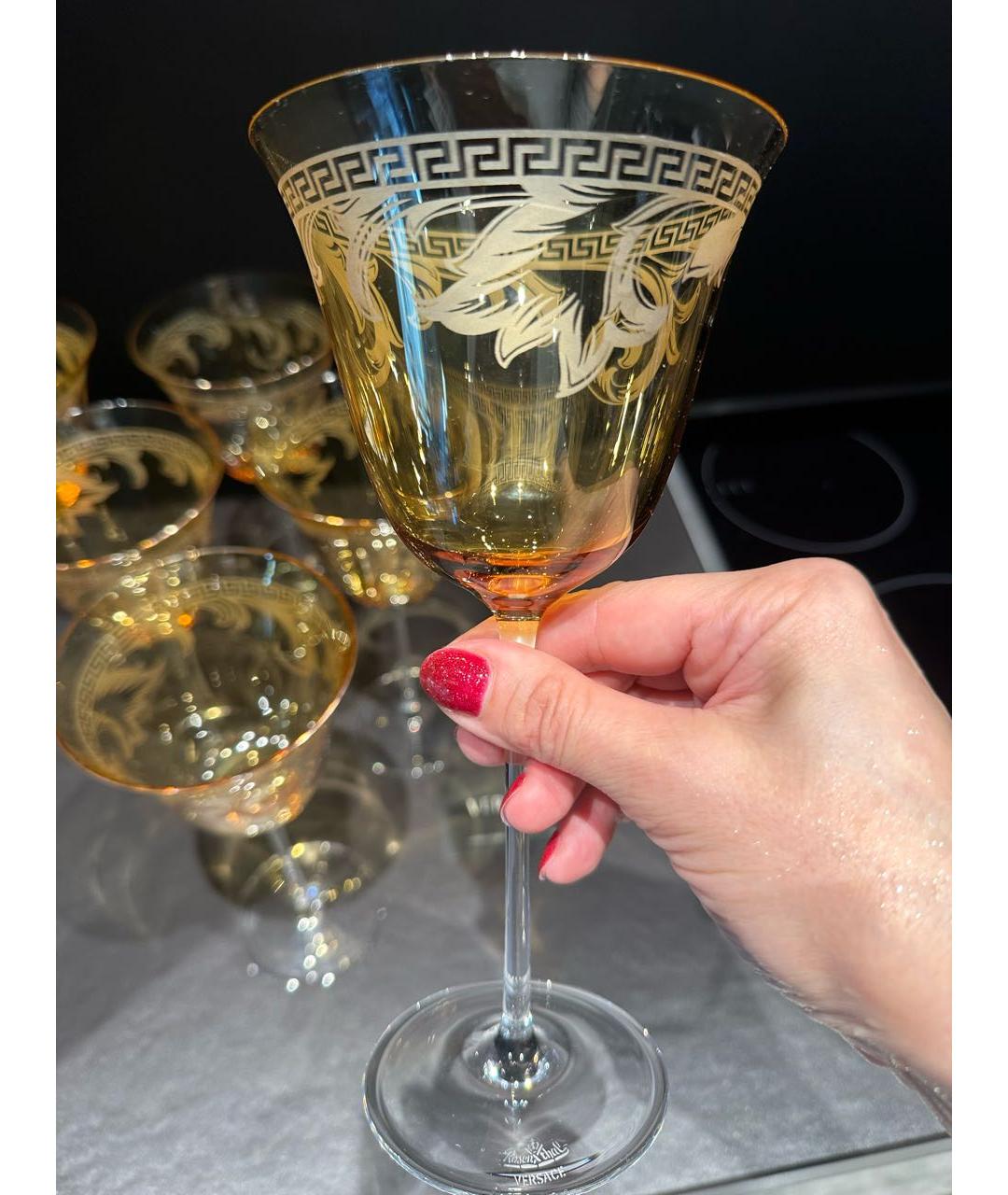 VERSACE Стеклянный бокал для вина, фото 7