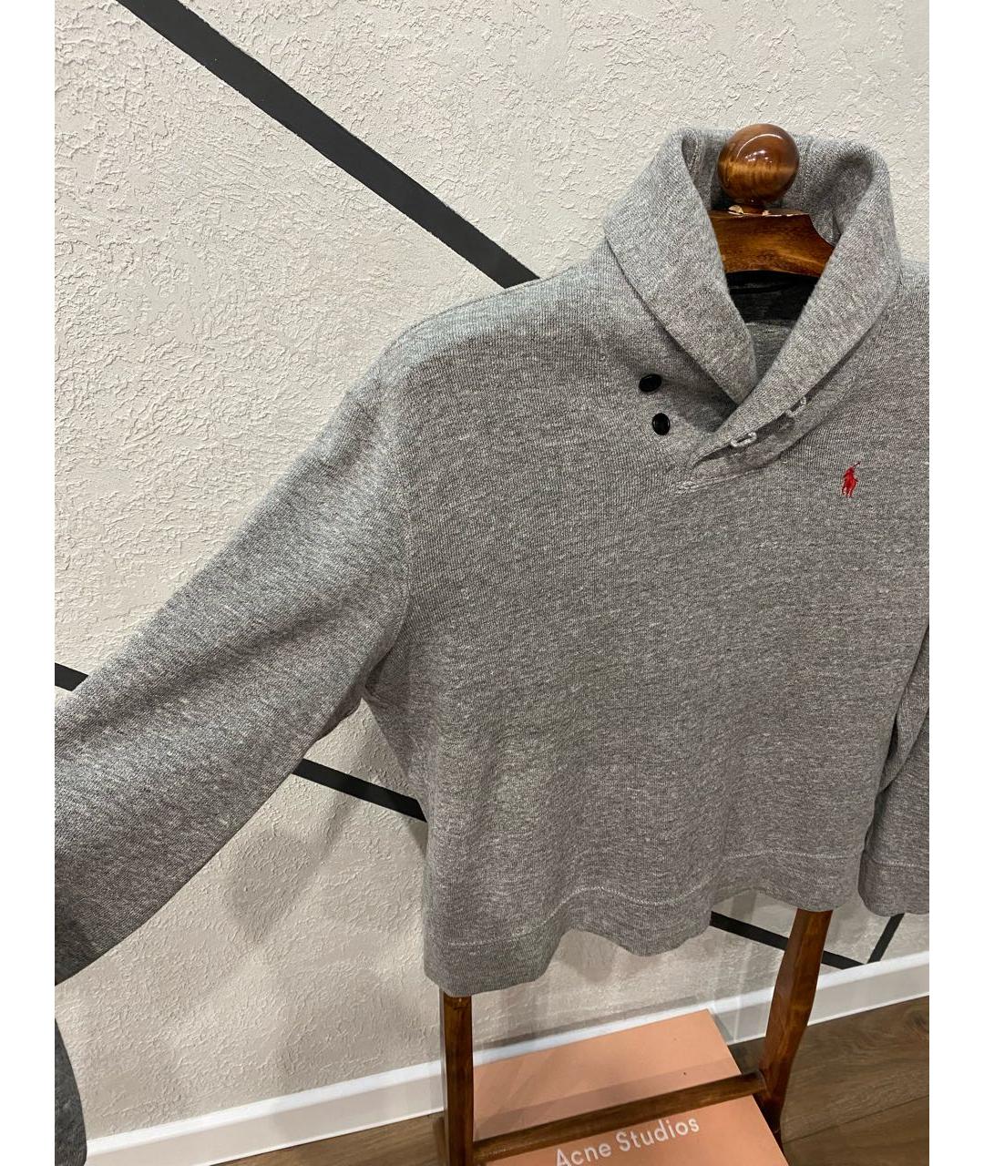 POLO RALPH LAUREN Серый хлопковый джемпер / свитер, фото 2