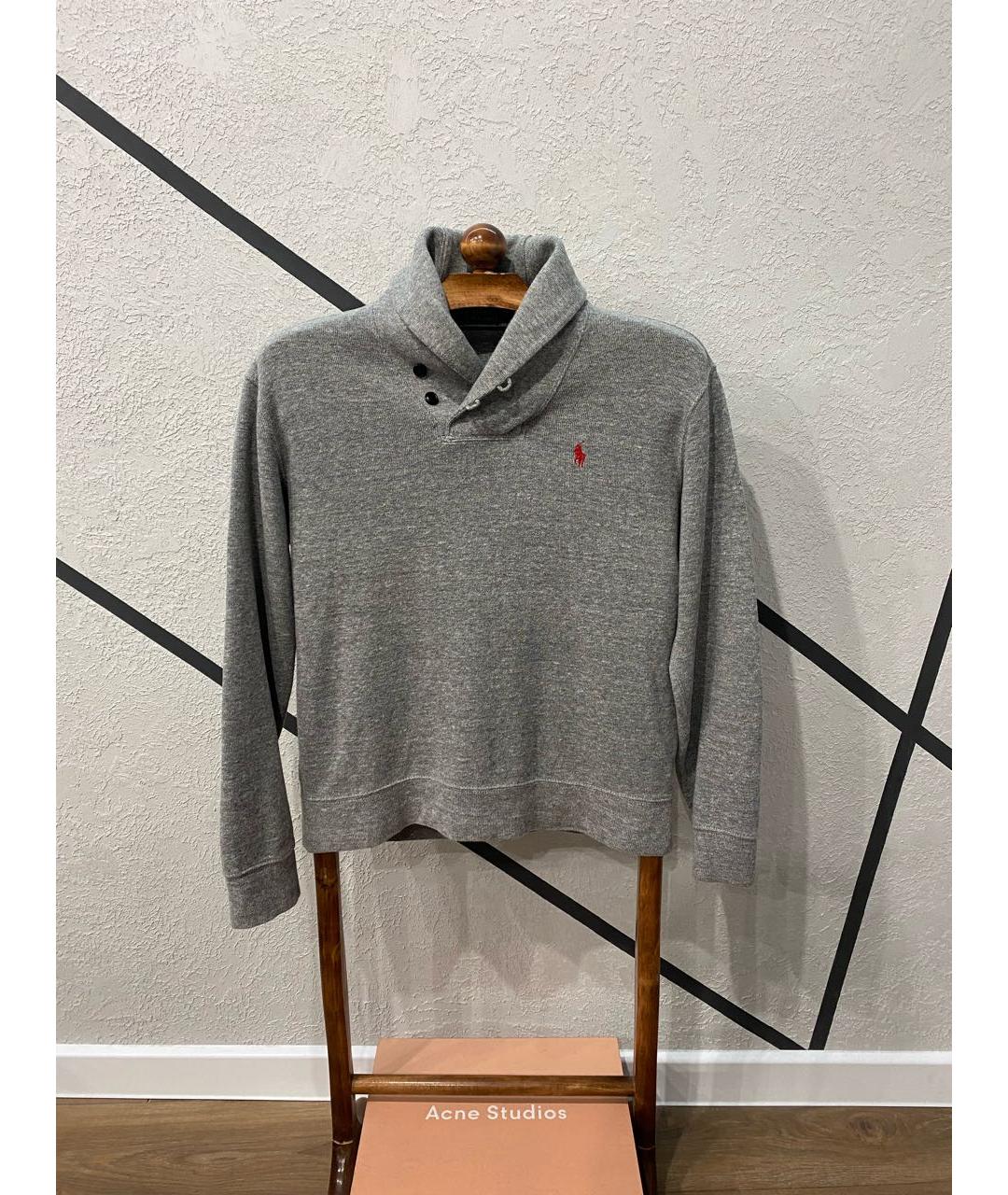 POLO RALPH LAUREN Серый хлопковый джемпер / свитер, фото 7