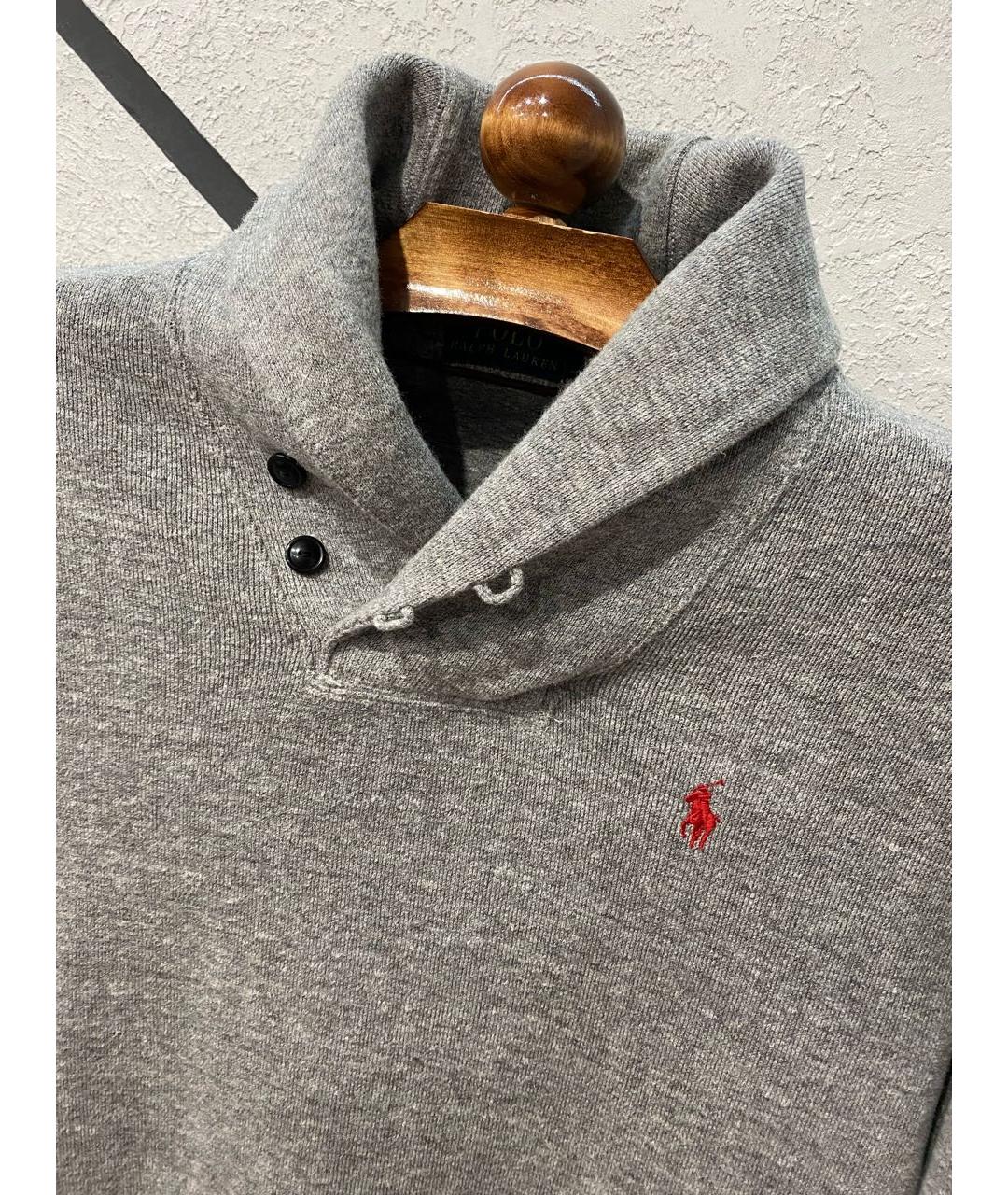 POLO RALPH LAUREN Серый хлопковый джемпер / свитер, фото 4