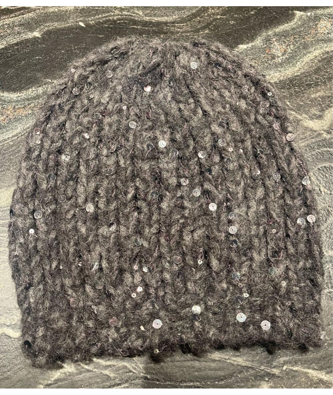 BRUNELLO CUCINELLI Серая шерстяная шапка, фото 3