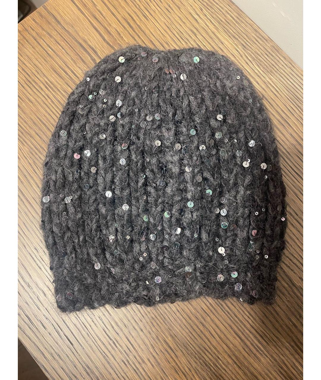 BRUNELLO CUCINELLI Серая шерстяная шапка, фото 7