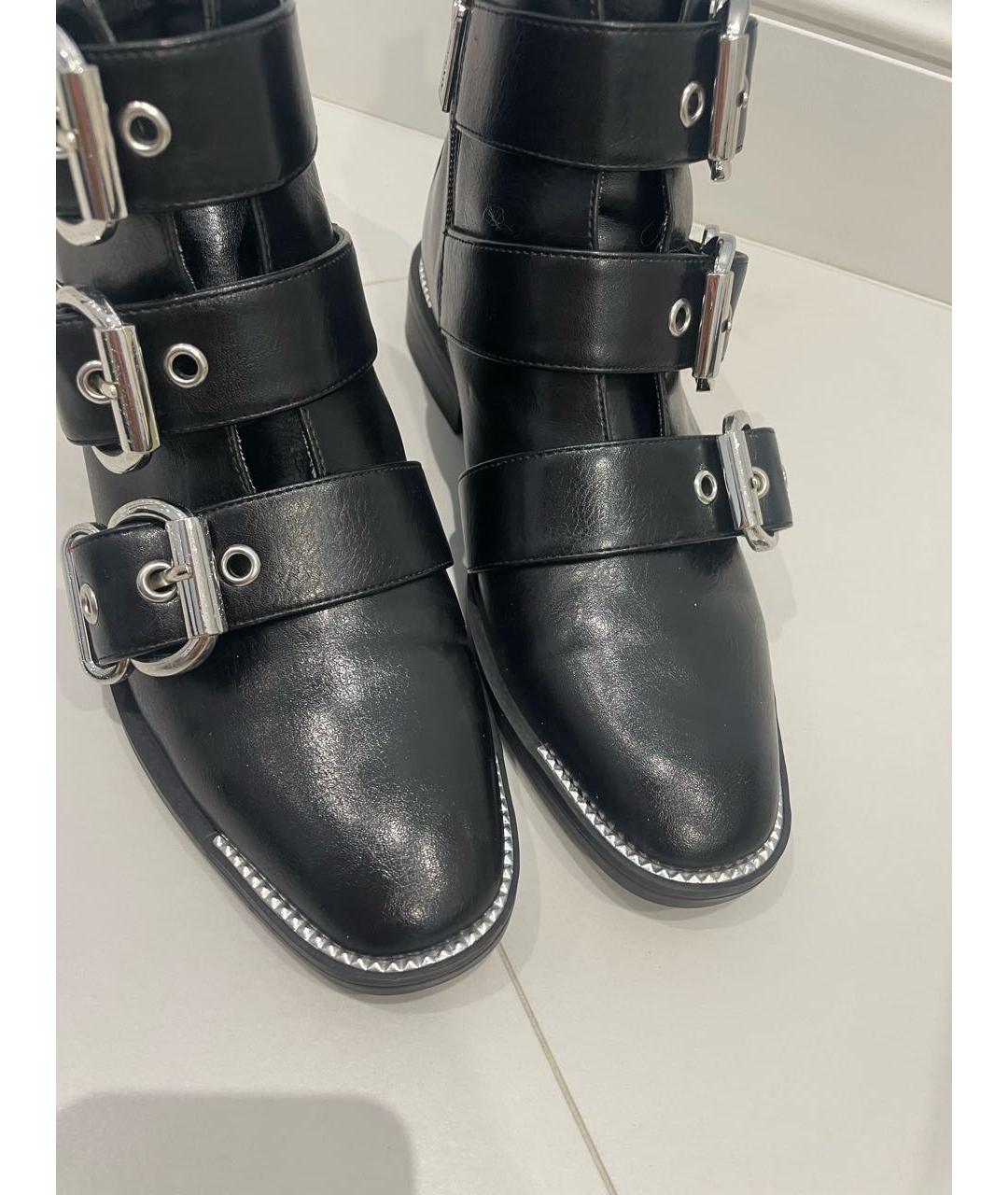 TWIN-SET Черные кожаные ботинки, фото 7