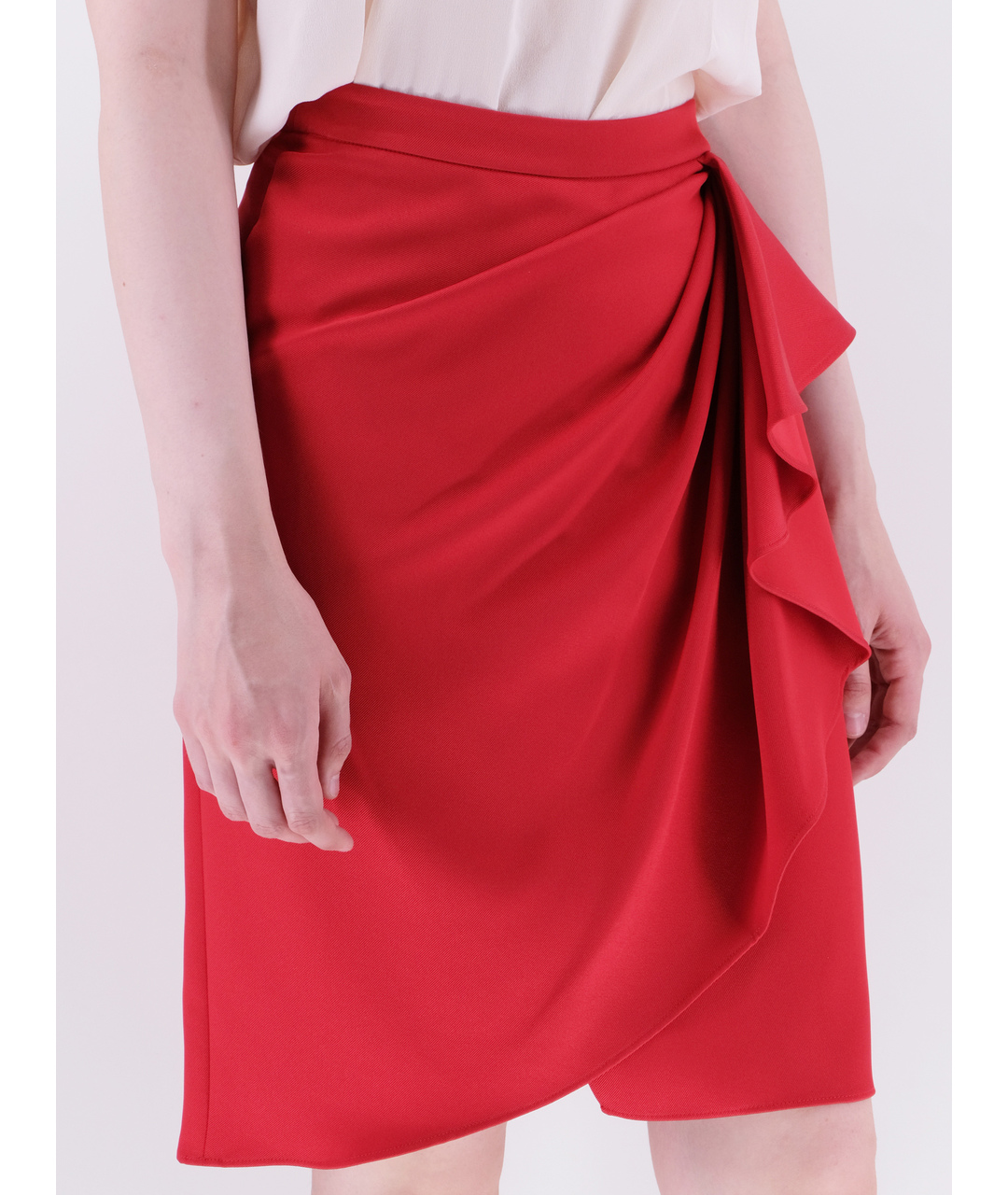 MOSCHINO Красная полиэстеровая юбка миди, фото 2